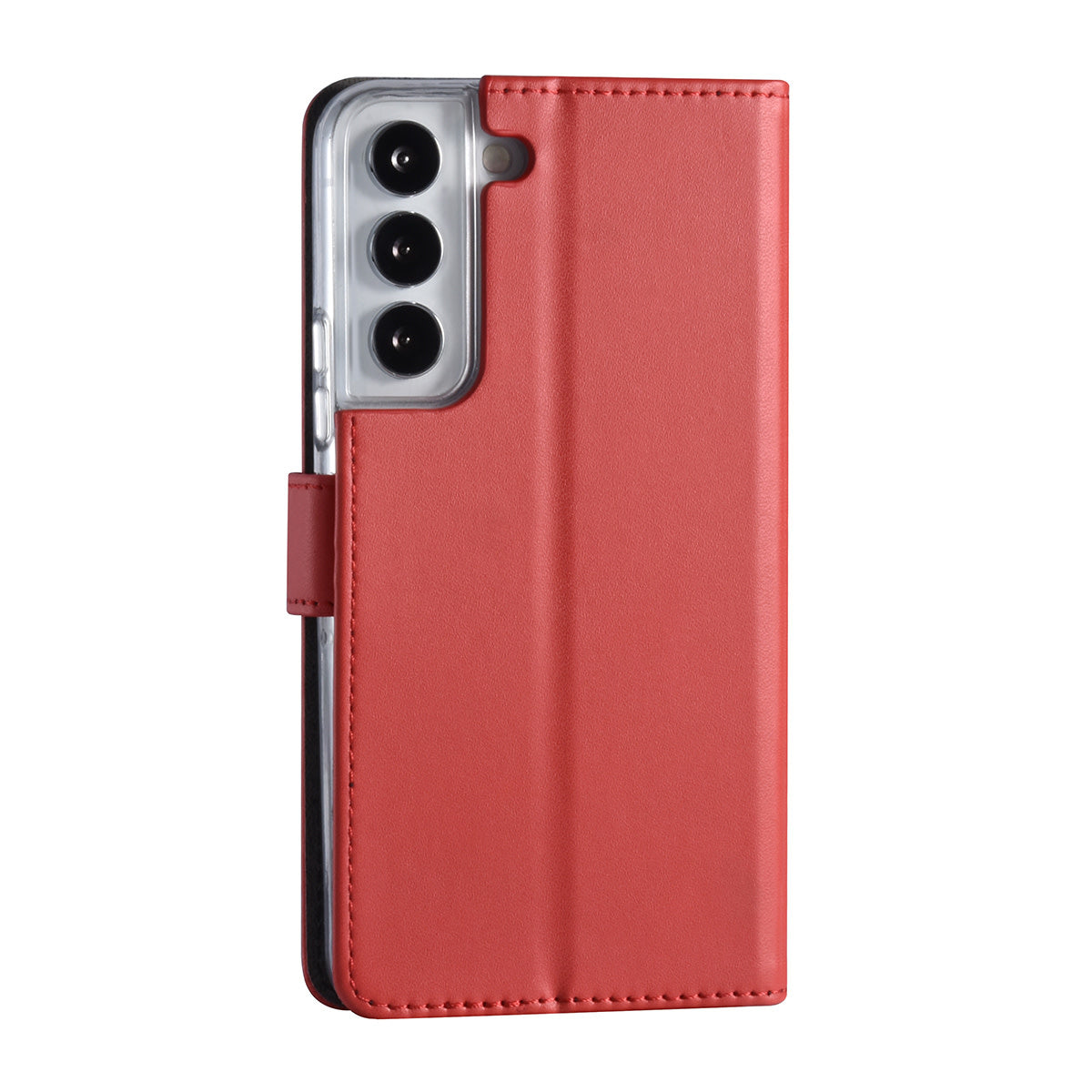 Samsung Galaxy S22 Booktype hoesje - Rood - Pasjeshouder - Magneetsluiting