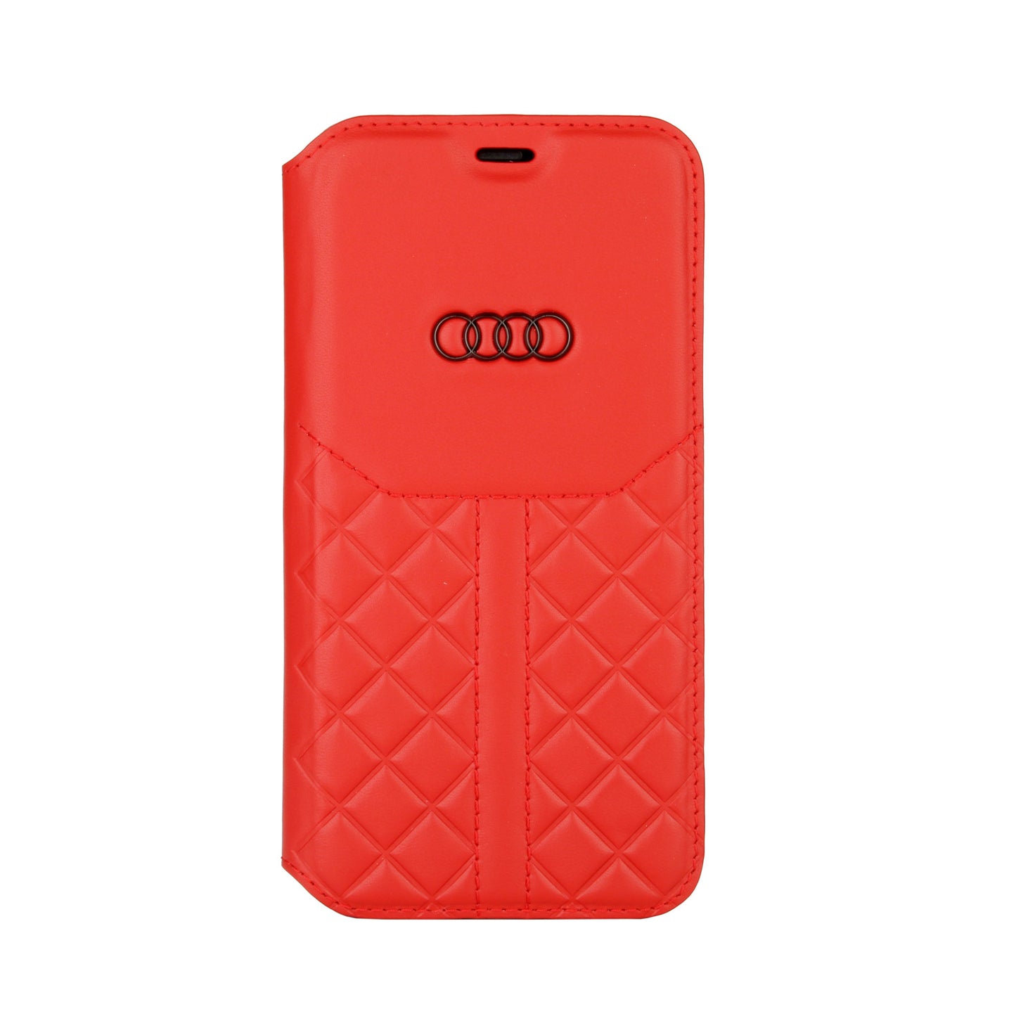 Audi Leren Bookcase voor iPhone 12 PRO MAX - Magneetsluiting - Q8 Serie - Rood