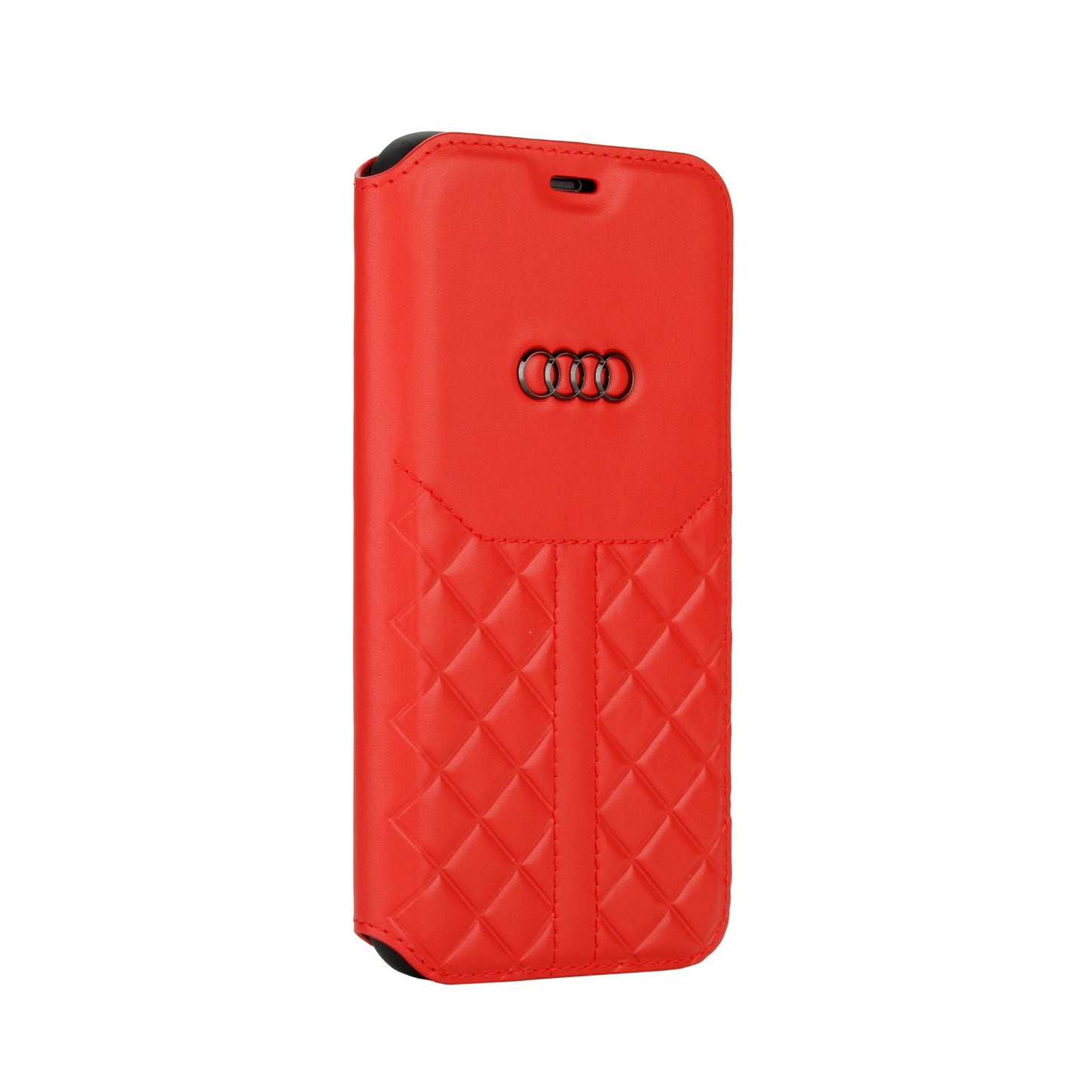 Audi Leren Bookcase voor iPhone 12 PRO MAX - Magneetsluiting - Q8 Serie - Rood