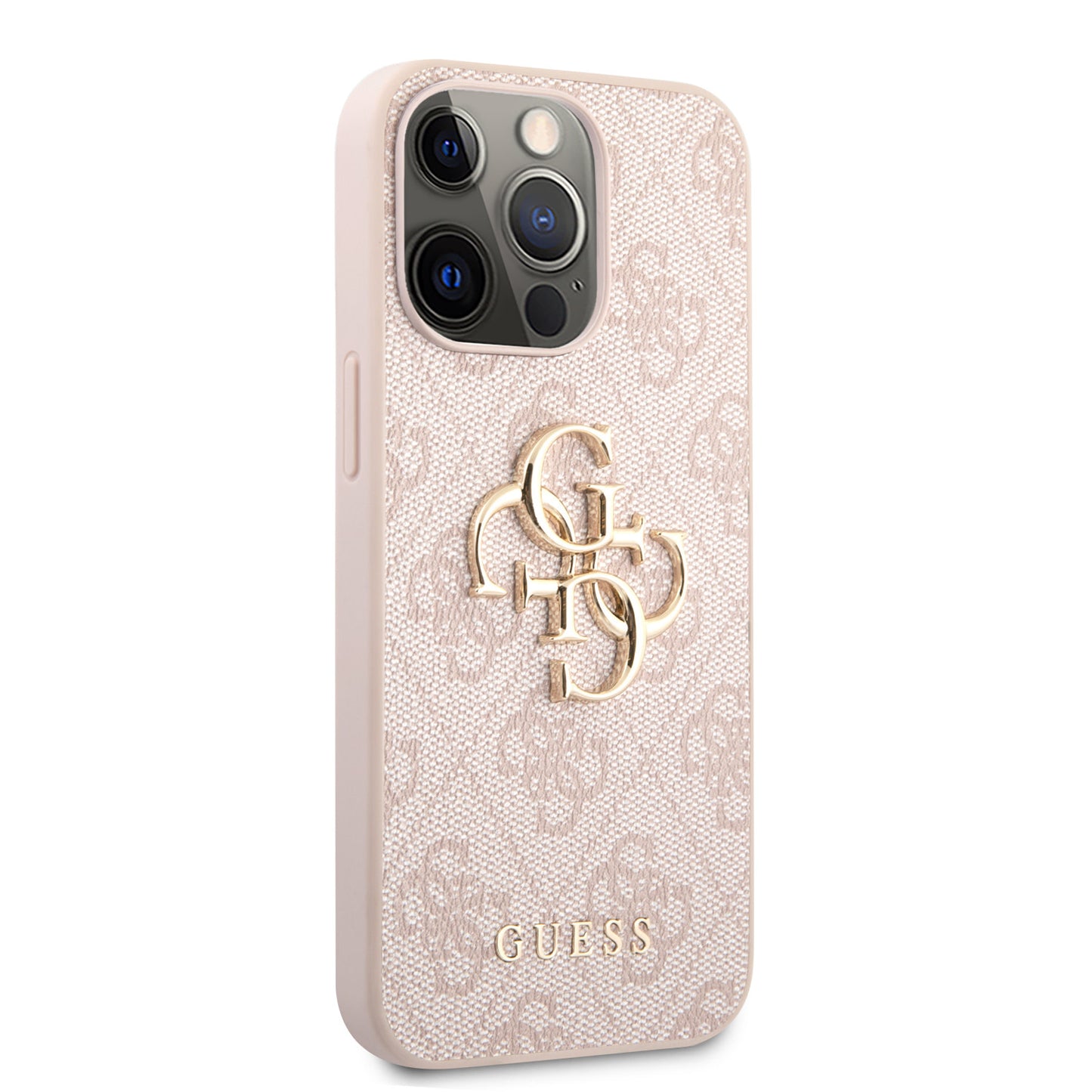 Guess iPhone 13 PRO MAX Backcover - Gold 4G Logo - Roze