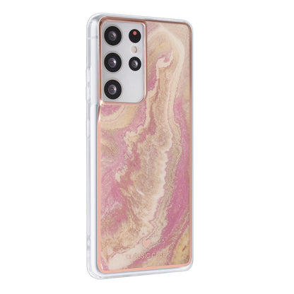Samsung S21 Ultra Backcover - Marmer Roze