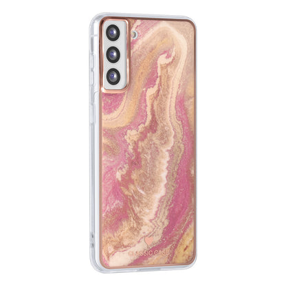 Samsung S21 Plus Backcover - Marmer Roze