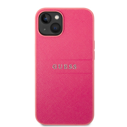 Guess iPhone 14 Plus Backcover - Saffiano - Roze