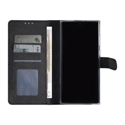 Samsung S22 Ultra Bookcase met 3 Pasjeshouders - Magneetsluiting - Zwart