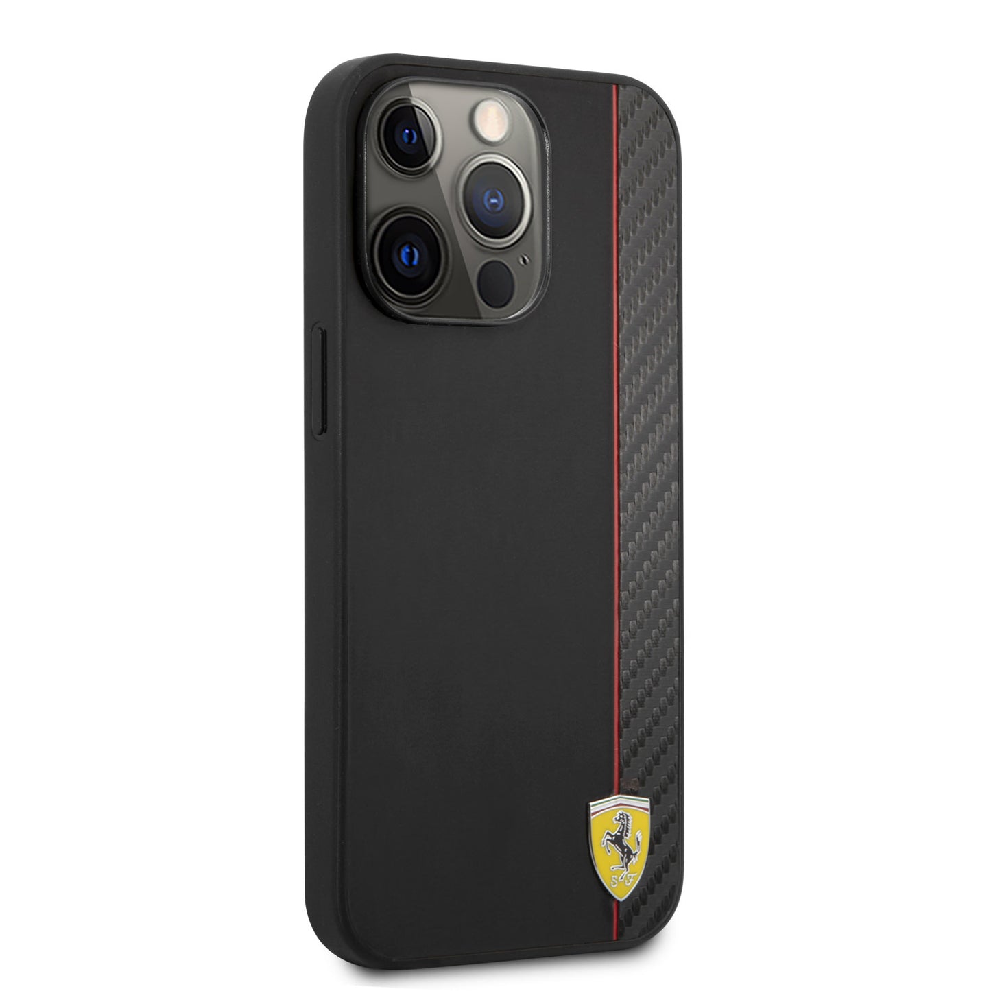 Ferrari iPhone 13 PRO MAX Backcover - Carbon - Zwart