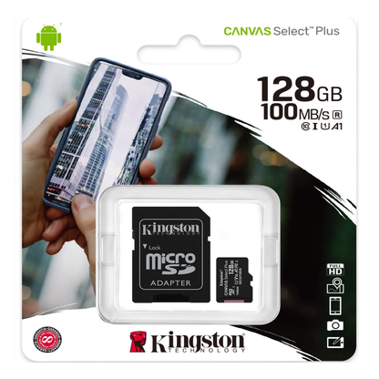 Kingston MicroSD met Adapter 128GB Class 10